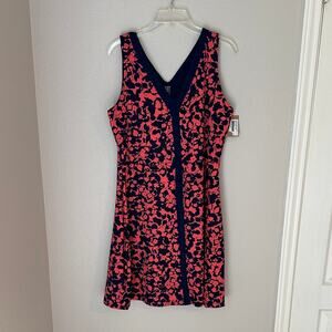 Title Nine Hillary Dress in Coral and Blue, activewear, travel, outdoors